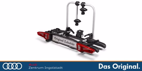 Original VW Fahrradträger / Fahrradheckträger "Basic" für die Anhängevorrichtung, für 2 Fahrräder, faltbar auch für Audi, SEAT, CUPRA &amp; SKODA geeignet 000071105K