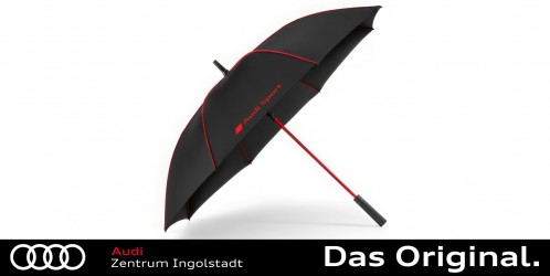 Original Audi Sport Stockschirm, schwarz/rot, groß 3122300100 Original Audi Sport Stockschirm, schwarz/rot, groß 3122300100
