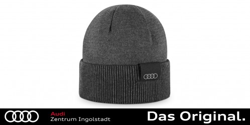 Original Audi Wende-Strickmütze, schwarz-grau 3132402100