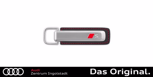 Original Audi Schlüsselanhänger S, silber/schwarz 3182500200