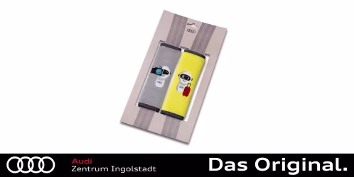Original Audi Gurtpolster ADUI, Kinder, gelb/grau 3202300500