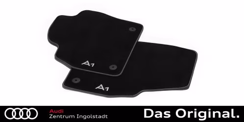 Original Audi A1 Sportback (GB) Textilfußmatten Satz Vorne, schwarz/stahlgrau 82B061275  MNO
