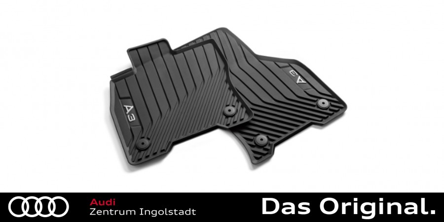 Fußmatten Gummimatten für Audi A3 Sportback 2012-2023 Passform Hoher R