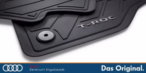 Original VW T-Roc / T-Roc R Gummifußmatten Schwarz Satz vorne und hinten 2GA061500  82V
