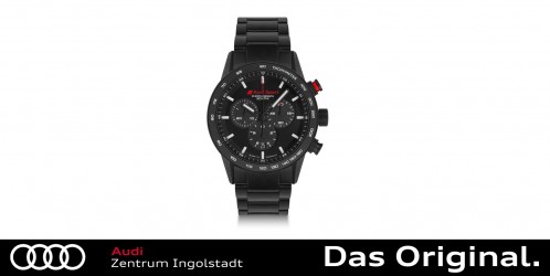Audi Chronograph Titan Herrenuhr Armbanduhr Uhr Herren silber schwarz