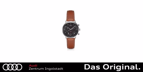 Original Audi Chronograph, Herren, Solar, grau/braun 3102300200