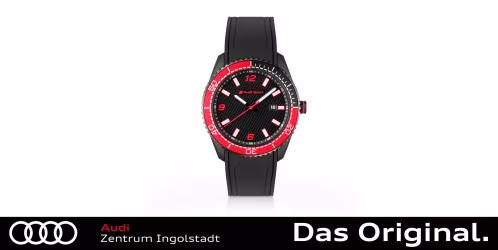 Original Audi Sport Uhr, Herren, schwarz/rot 3102400100 Original Audi Sport Uhr, Herren, schwarz/rot 3102400100