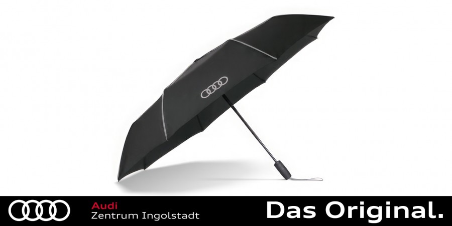 Original Audi Taschenschirm, schwarz/silber 3122200400 - Shop
