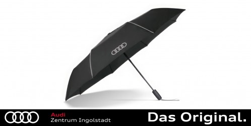 Original Audi Taschenschirm, schwarz/silber 3122200400