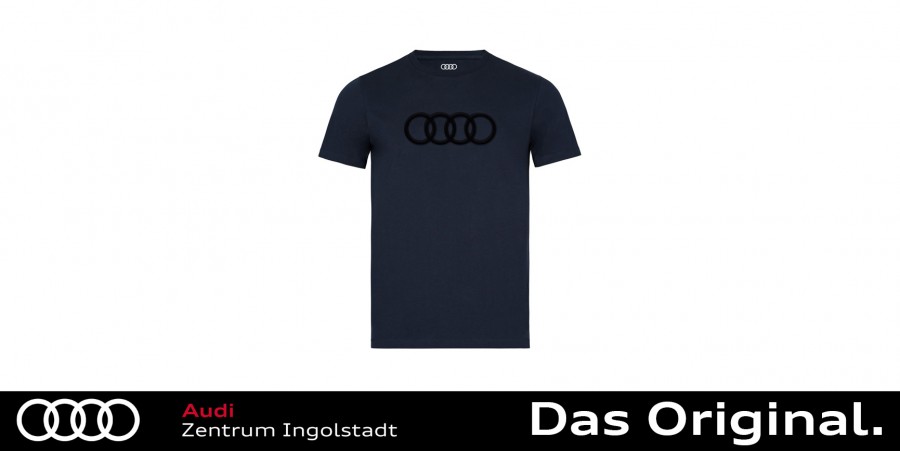 Original Audi Ringe Herren T-Shirt Schwarz 3131701803 Gr.M 48-50 