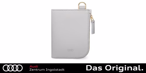 Original Audi Minibörse Leder, Damen, grau 3152400400
