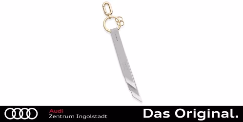 Audi Schlüsselanhänger Leder, Damen, grau-creme 3182400200