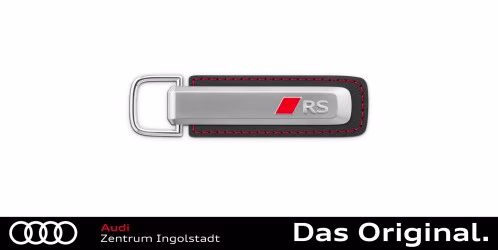 Original Audi Schlüsselanhänger RS, silber/schwarz 3182500300
