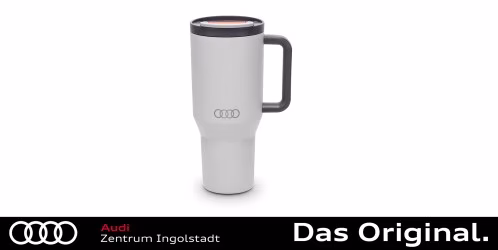 Original Audi Thermobecher Strohhalm, hellgrau 3292500200
