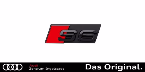Original Audi Modellbezeichnung S6 in Schwarz für die Front 4K0071805