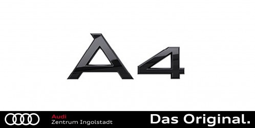 Original Audi Ringe in Schwarz für das Heck für Q4 / e-tron GT 4J3071802 