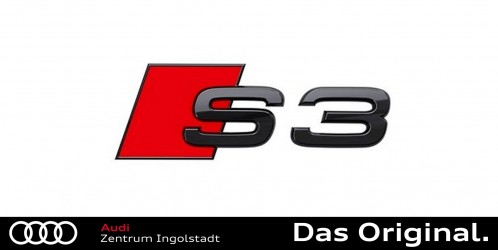 Original Audi Ringe in Schwarz A3 / S3 Sportback (8Y) für das Heck