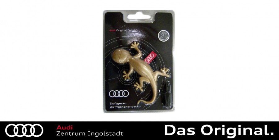 Original Audi Duftgecko / Lufterfrischer in Goldoptik, aromatisch-zimtig  000087009AS - Shop