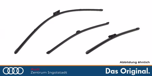 Original VW Caddy (4) (Heckklappe) Aero-Wischerblätter / Scheibenwischer Satz Vorne + Hinten 2K1998002 + 2K5955425A