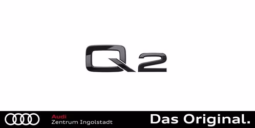 Original Audi Q2 Modellbezeichnung in Schwarz für das Heck 81A071803