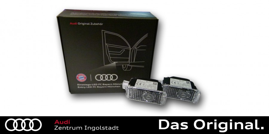 Original Audi e-tron black edition LED Einstiegsbeleuchtung Logo