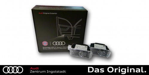 Einstiegs-LED, Audi Ringe Für Fahrzeuge mit serienmäßiger  Einstiegsbeleuchtung LED. Logo: Au