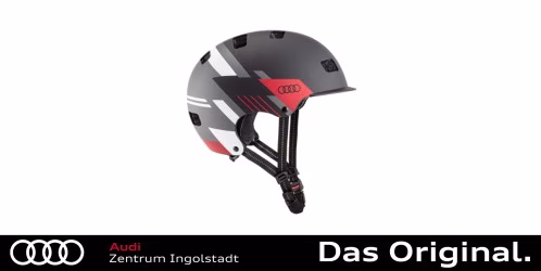 Original Audi Helm für E-Scooter und Fahrrad Größe M (55-58 cm), schwarzes Design 4KE050320B