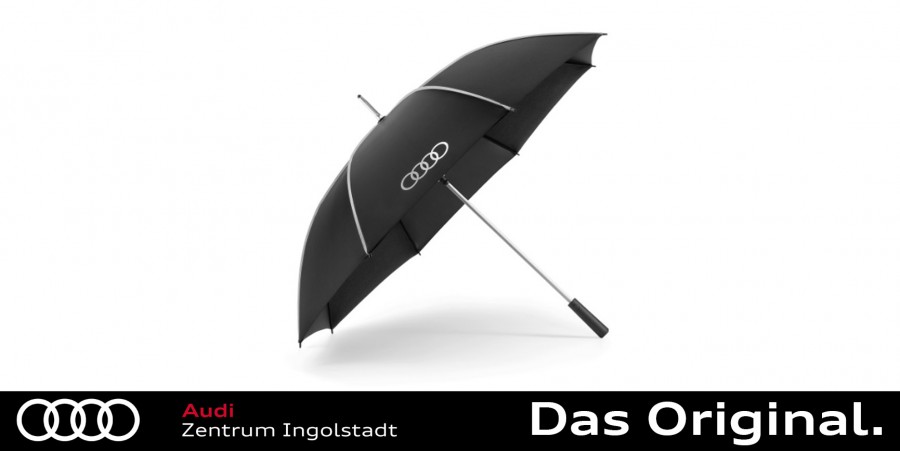 schwarz Audi 3122000100 Regenschirm Stockschirm Automatik Schirm