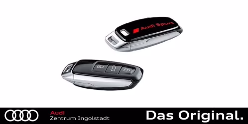 Original Audi Schlüsselblende mythosschwarz mit Audi Sport Schriftzug 4N0071208C Y9T Original Audi Schlüsselblende mythosschwarz mit Audi Sport Schriftzug 4N0071208C Y9T