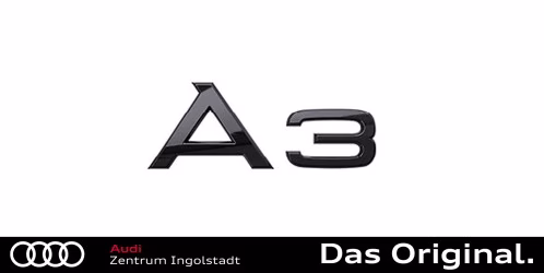 Original Audi A3 (8Y) Schriftzug in Schwarz für das Heck 8Y0071803