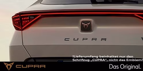Original SEAT CUPRA Schriftzug für das Heck (Formentor / Leon), Glanzschwarz 5FA853687A 041