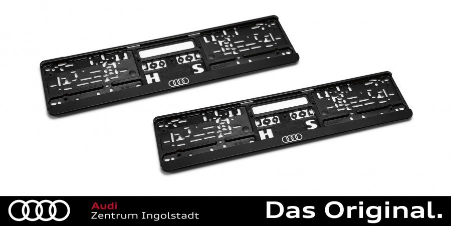 Für Audi 2x KFZ PKW LKW Uni Euro Nummernschildhalter Kennzeichen Halter Träger