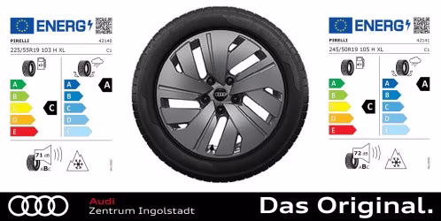 Original Audi A6 e-tron Winterkomplettradsatz 5-Arm-Dynamik 19 Zoll Pirelli PZERO WINTER / Hinterachse 245/50 R19 105H XL / Vorderachse: 225/55 R19 103H XL Original Audi A6 e-tron Winterkomplettradsatz 5-Arm-Dynamik 19 Zoll Pirelli PZERO WINTER / Hinterachse 245/50 R19 105H XL / Vorderachse: 225/55 R19 103H XL