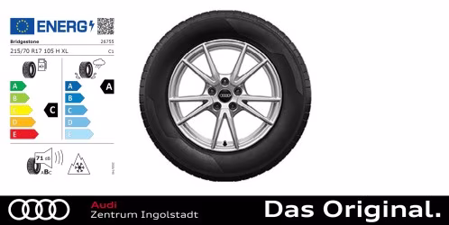 Original Audi Q5 (GU) Winterkomplettradsatz 5-Doppelspeichen 17 Zoll Bridgestone Bridgestone LM005 215/70 R17 105H XL