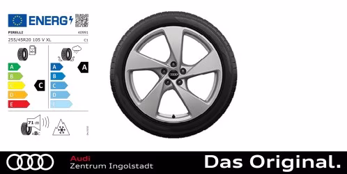 Original Audi Q5 (GU) Winterkomplettradsatz 5-Arm 20 Zoll Pirelli SCORPION WINTER 2 255/45 R20 105V XL