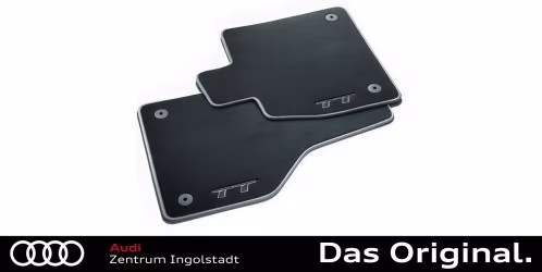 Original Audi TT Coupe / TT Roadster (FV) Textilfußmatten Satz Vorne, schwarz/silbergrau 8S1061275  MNO