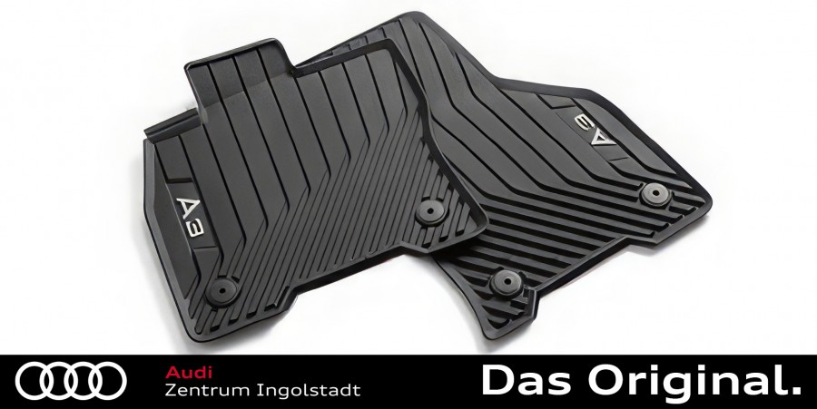 Original Audi A3 (8Y) Gummifußmatten Satz Vorne (Nur für Mild Hybrid  Fahrzeuge!) 8Y1061501B 041 - Shop