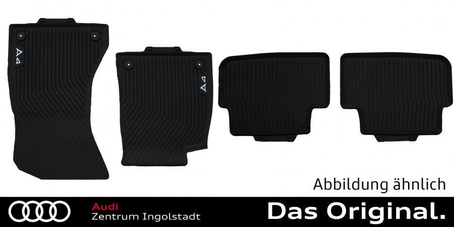 Original Audi A4 (8W) Gummifußmatten Satz vorne + hinten - Shop