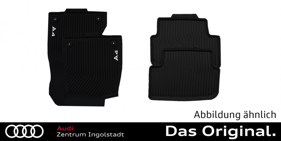 Original Audi A4 (8W) Gummifußmatten Satz vorne + hinten