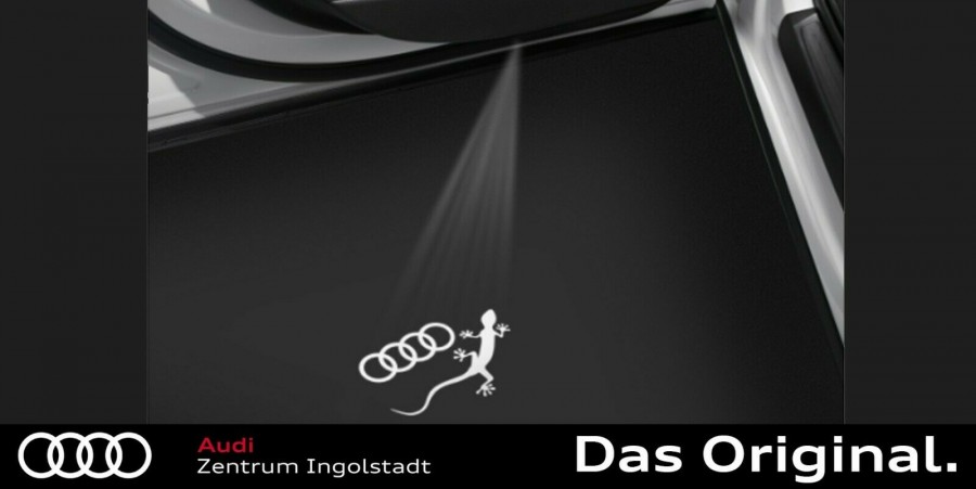 Original Audi LED-Einstiegsleuchten Ringe-Gecko-Logo