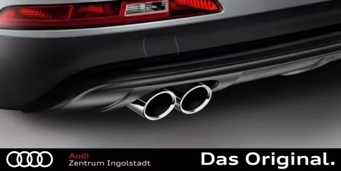 Original Audi Q3 (8U) Endrohrblenden Satz Chrom (Doppelrohr) 8U0071761