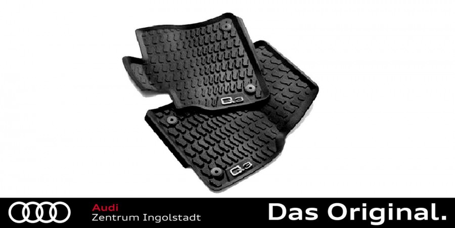 kfz-premiumteile24 KFZ-Ersatzteile und Fußmatten Shop, Gummimatten passend  für Audi Q3 SQ3 RSQ3 (ab 10/2018) Q3 Sportback (F3) Fussmatten in Premium  Qualität Auto Allwetter Matten 4-teilig schwarz