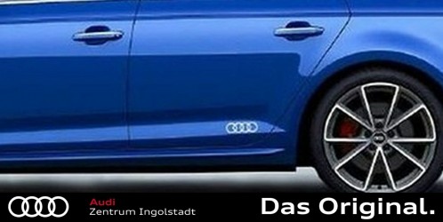 Original Audi Schlüsselblende mit Audi Ringen, gletscherweiß 8V0071208B S9R  - Shop