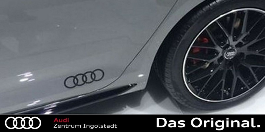 Audi Zubehör, Dekorfolie Audi-Ringe in Brillantschwarz, 8W0064317E