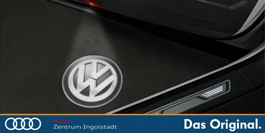 Original VW LED-Logoleuchte für Türverkleidung, Schwarz/Weiß 000052120B