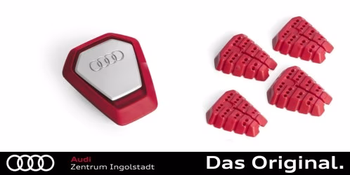 Audi Duftspender/Lufterfrischer + Nachfüllpack Set, Singleframe, rot, mediterran