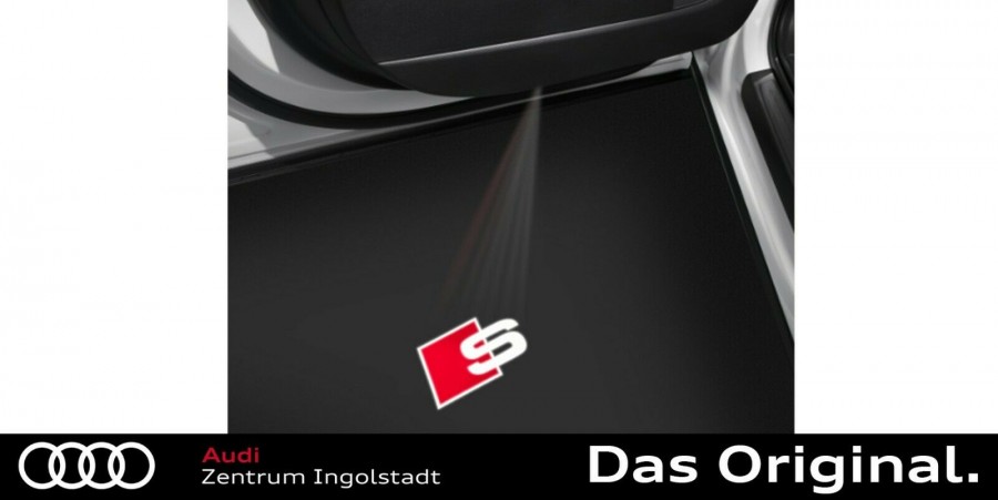 Audi 4G0052133J Einstiegsleuchten LED Projektor S-Logo Raute  Einstiegsbeleuchtung Projektion, rot/weiß & 4G0052133G LED  Einstiegsleuchten mit schmalen Stecker : : Auto & Motorrad