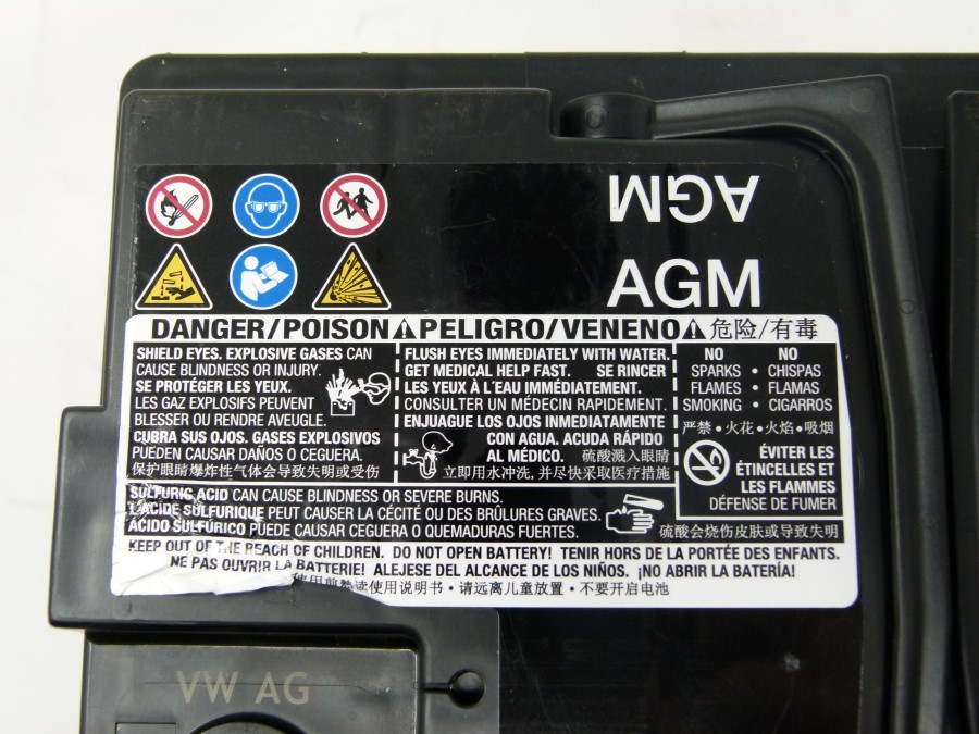 Original VW Batterie AGM 12V 68 Ah