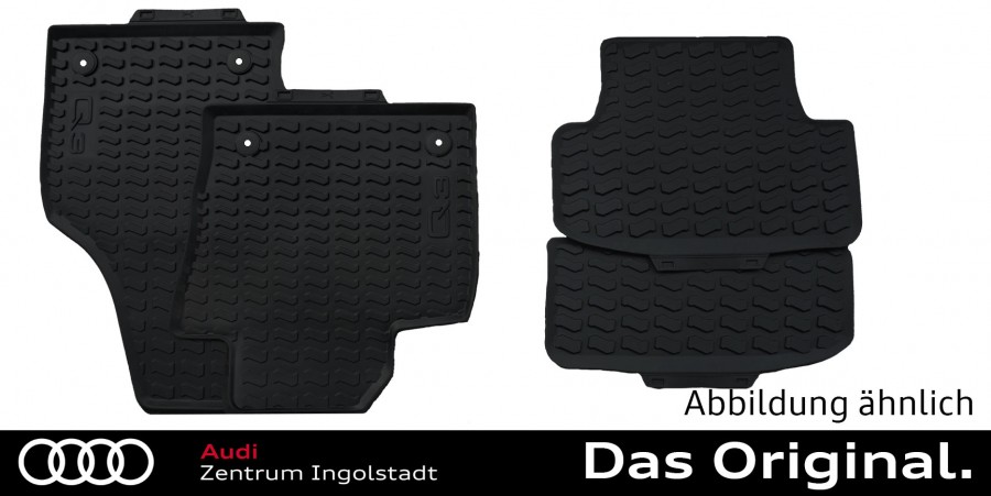 kfz-premiumteile24 KFZ-Ersatzteile und Fußmatten Shop, Gummimatten passend  für Audi Q3 SQ3 RSQ3 (ab 10/2018) Q3 Sportback (F3) Fussmatten in Premium  Qualität Auto Allwetter Matten 4-teilig schwarz