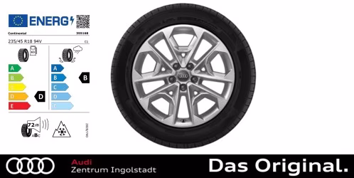Original Audi SQ2 (GA) 18 Zoll Winterkomplettradsatz 5-V-Speichen-Design 235/45 R 18 94V ContiWinterContact TS860S AO, 8 J x 18 Original Audi SQ2 (GA) 18 Zoll Winterkomplettradsatz 5-V-Speichen-Design 235/45 R 18 94V ContiWinterContact TS860S AO, 8 J x 18